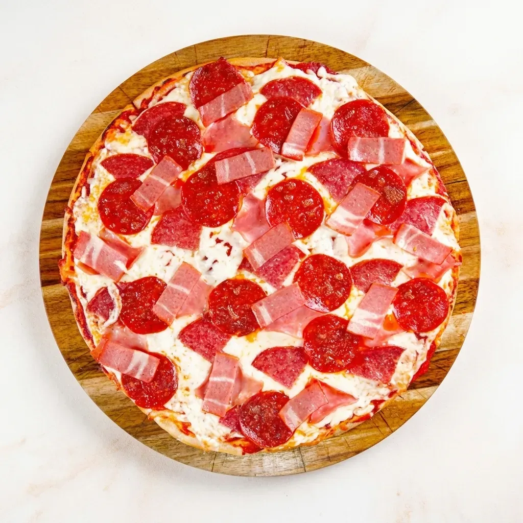 T-Rex gluten-free meat-lover's pizza at Avatara Food Truck, Calgary